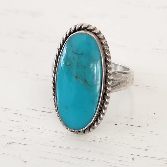 Bell Trading Company Vintage Sterling Silver Turquoise Ring - Picture 1 of 8